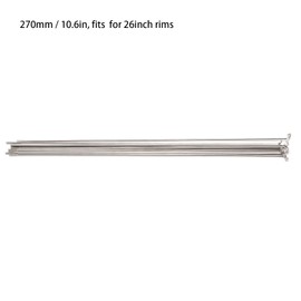 VGEBY 10 Sets 14G Bicycle Stainless Steel Spokes 270mm/10.6in with Nipples for Road Mountain Bike(270mm)