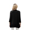 HIYIYEZI Women's Cropped Cardigan 3/4 Sleeve Oversized Summer Cardigan (2X-Large,Black)