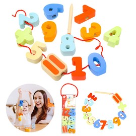 CL53795 Classic World Number Beads Wooden Educational Toy Number Addition Beads 3 Years Old Wooden Toy String Stringing Toy 2 Years Old
