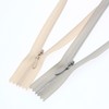 Leekayer 9 Inch Invisible Zippers Beige Grey 3# Nylon Coil