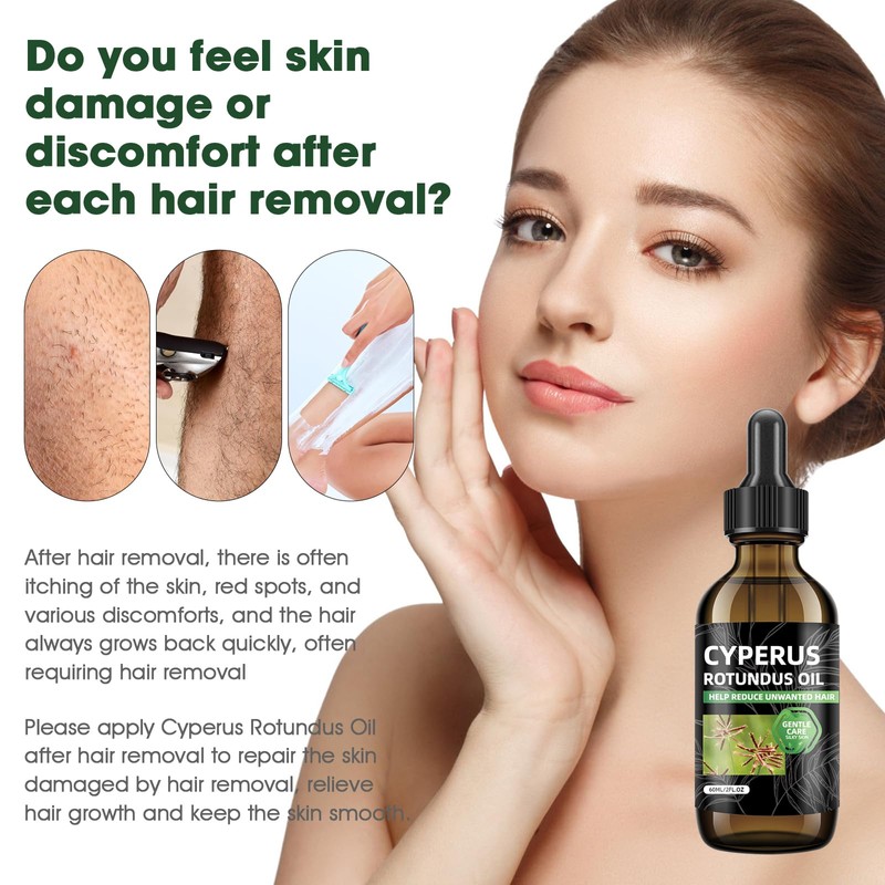 2 Pcs Cyperus Rotundus Oil for Hair Removal