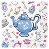 Unique 77282 Alice in Wonderland Party Napkins, 16ct6.5" X 6.5"
