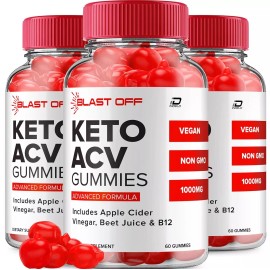 Blast Off (3 Pack) Blast Off Keto ACV Gummies Supplement - Blast Keto ACV Gummy