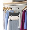 Whitmor 4-Tier Folding Skirt Hanger Chrome / Black