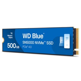 Western Digital Internal SSD 500GB WD Blue SN5000 (Read Up to 5,000 MB/s) M.2-2280 NVMe WDS500G4B0E-EC