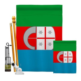 Liguria Garden House Flags Kit Regional Italy Regions Italian Republic Southwestern Europe Territory Country Particular Area Small Decorative Gift Yard Banner Double-Sided Made In USA 28 X 40