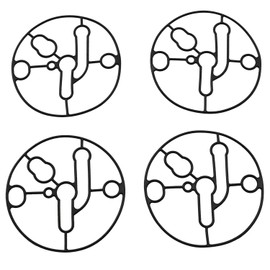 Longdex Carburetor Bowl Gasket 4PCS Float Bowl Gasket for Briggs and Stratton 695426 Nikki Carburetor Overhaul John Deere Troy-Bilt Toro Lawn Mower