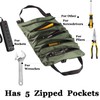 Tool Pouch with Dependable Zippers, Wrench Roll Up Tool Bag,Small