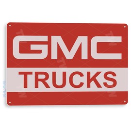 Tinworld Tin Sign: GMC Trucks Auto Shop Garage Metal Décor D059