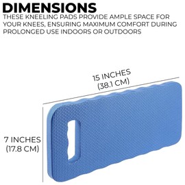 Black Duck Brand Large Kneeling Pads 15" x 7" for Gardening, Cleaning & Repairs – 6 Pack – Waterproof, Lightweight & Durable for Indoor & Outdoor Use