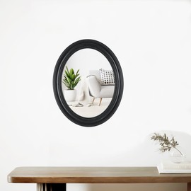 Funerom 20 x 16 inch Black Wall Mirror Oval Bathroom Mirror Bedroom Mirror