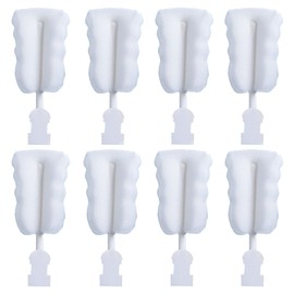 INVODA Bottle Brush Sponge Replacement Head 8 Pack Durable Soft Sponge Brush Head Environmental Protection Cup Cleaner Brush Refill Heads without Handle (Sponge Brush Head 8PCS)