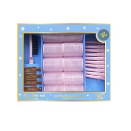 Holler and Glow Best Blow Out Hair Styling 25-Piece Gift Set, Includes Velcro Rollers, Roller Clips, Creaseless Clips and Parting Comb
