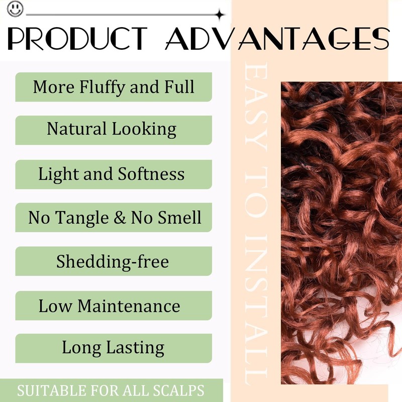4 packs Track Braid Hair Boho Box Braids Goddess Curl