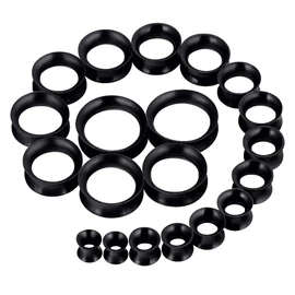 Longbeauty 20pcs Tunnels Kit 2g-1" Silicone Ear Skin Gauges Plugs Ear Expander Stretching Set