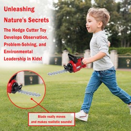TeganPlay Kids Hedge Trimmer | Toddler Landscaping Gardening Tools and Equipments | Includes Mask Safety Goggles and Earmuffs