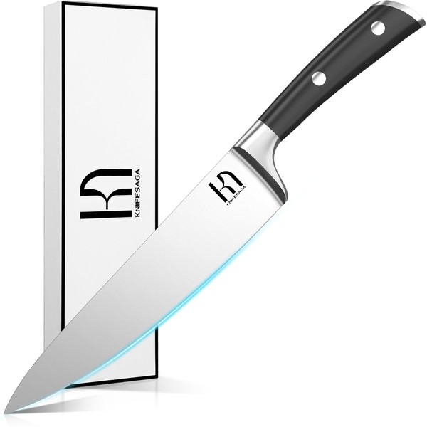KnifeSaga Chef Knife 8 inch Professional, Japanese Chefs Knife High
