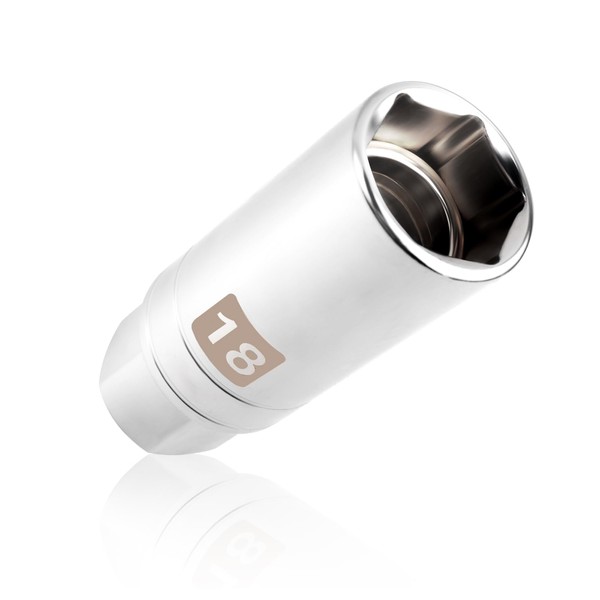 18MM Spark Plug Socket Magnetic,Magnetic Design 6-Point Spark Plug Removal