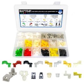 160PCS Door Lock Rod Clips Assortment Kit, Door Lock Cylinder Retainer Clips, 16 Sizes Door Lock Replacement Parts, for GM Ford Honda Mazda Chrysler Door Clips