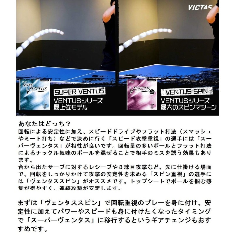 TSP Yamato Table Tennis Racket Rubber ヴxentasu Spin 020431 Back