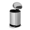 Birsppy Innovaze 10.6 Gal./40 Liter Stainless Steel Semi-Round Step-on Trash