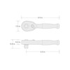 TEKTON 1/4 Inch Drive x 3 Inch Quick-Release Ratchet |