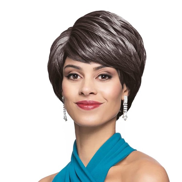 Foxy Silver Wigs Megan Wig Color 3T34-6" Chin Length Wavy