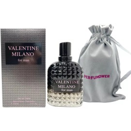Fragrance Couture Perfume for Men Valentine Milano Toilette 3.4 Fl.oz EDT Best Gift with Pouch - No Pouch