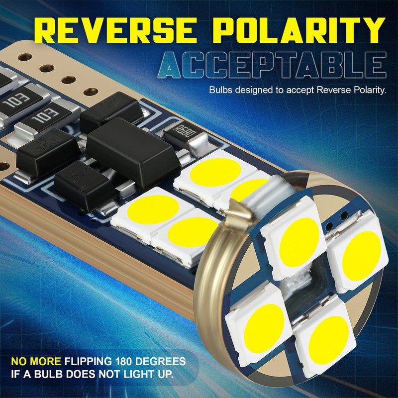 NUVISION LIGHTING 10 Pcs Dome Light LED Car Interior Bulb