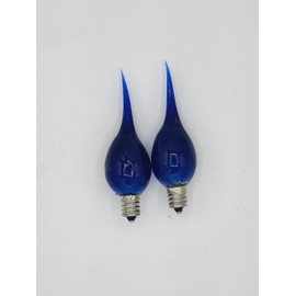 Generic LED Silicone Light Bulb by On The Bright Side, 40,000 Hour .6 watt / 5 watt Equivalent Candelabra Base (e12/c7) - Pack of 2 (Dark Blue)