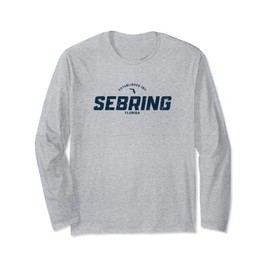 Sebring Florida FL Sportlogo im Vintage-Stil, Marineblau Langarmshirt