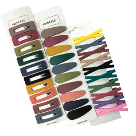 Maxmana Secret 30 pieces hair clips for girls, women and ladies acrylic geometric hair Barrettes headdresses, metal snaps hairpins, fashion styling tools, hair accessories (Multicolor)