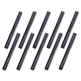 1"x12" Black Painted Iron Pipe, Home TZH 10 Pack Threaded Black Metal Pipe Nipple for DIY Project/Furniture/Shelving Decoration (10, 12")