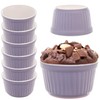 KADAX Soufflé Moulds Set, 6 Pieces, Diameter 9 cm, Crème