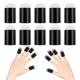 Finger Sponge Daubers - 10PCS Soft Finger Painting Sponge & Face Paint Sponges for Craft Drawing, Card Making, Stamping, Ink Projects | DIY Painting Sponges Set