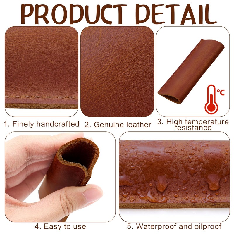 LemonRoad Leather Handle Covers - Set of 2 - Leather