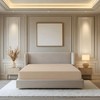 Oxford Homeware Beige King Size Fitted Sheets -100% Brushed Microfibre