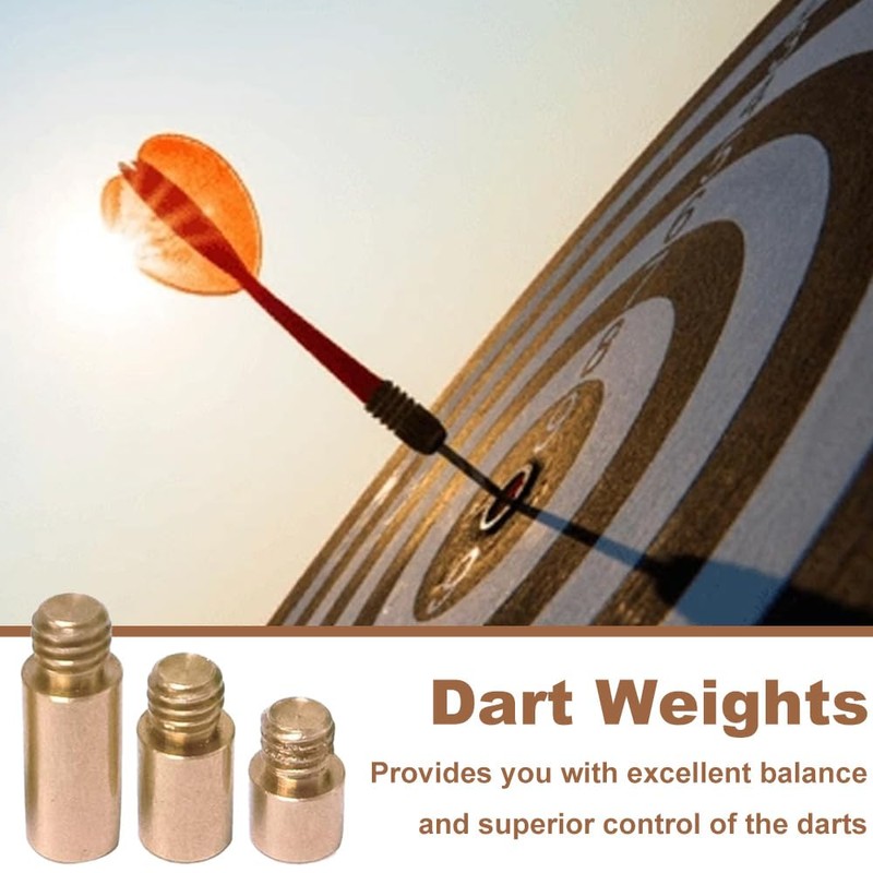 Wangzzniu 15 Pcs Dart Weights Brass Dart Stem Weight 3