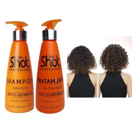 Kolor Shot Kit Shampoo + Tratamiento para Rizos Definidos, Con Extractos Cítricos, Hidratante, Sin Sulfatos y Libre de Parabenos, Activación de Rizos Método Curly Friendly 300ml c/u