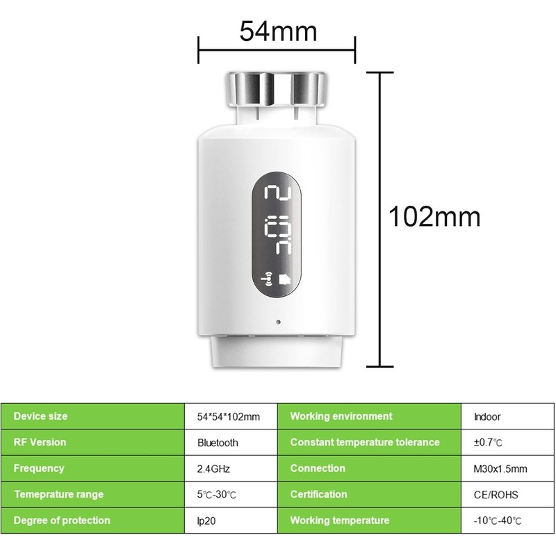 Smart Radiator Thermostat with App ANTELA Digital Display to Control