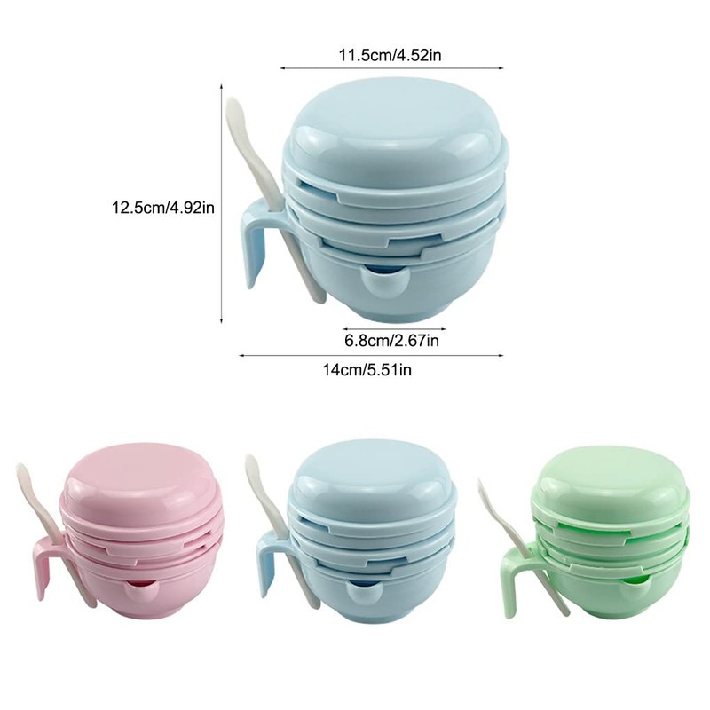 10 Pieces/Set Baby Food Masher Manual Fruit Grinding Bowl Travel