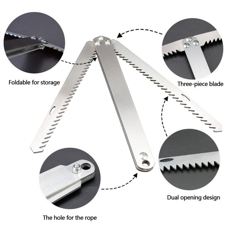 LNQ LUNIQI Aquatic Weed Cutter Stainless Steel Folding Weed Razor
