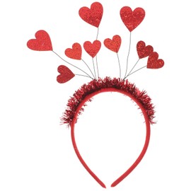 Healvian 1 Piece Heart Headband Valentine's Day Style Headwear Heart Headband Heart Shaped Headband Hair Accessories