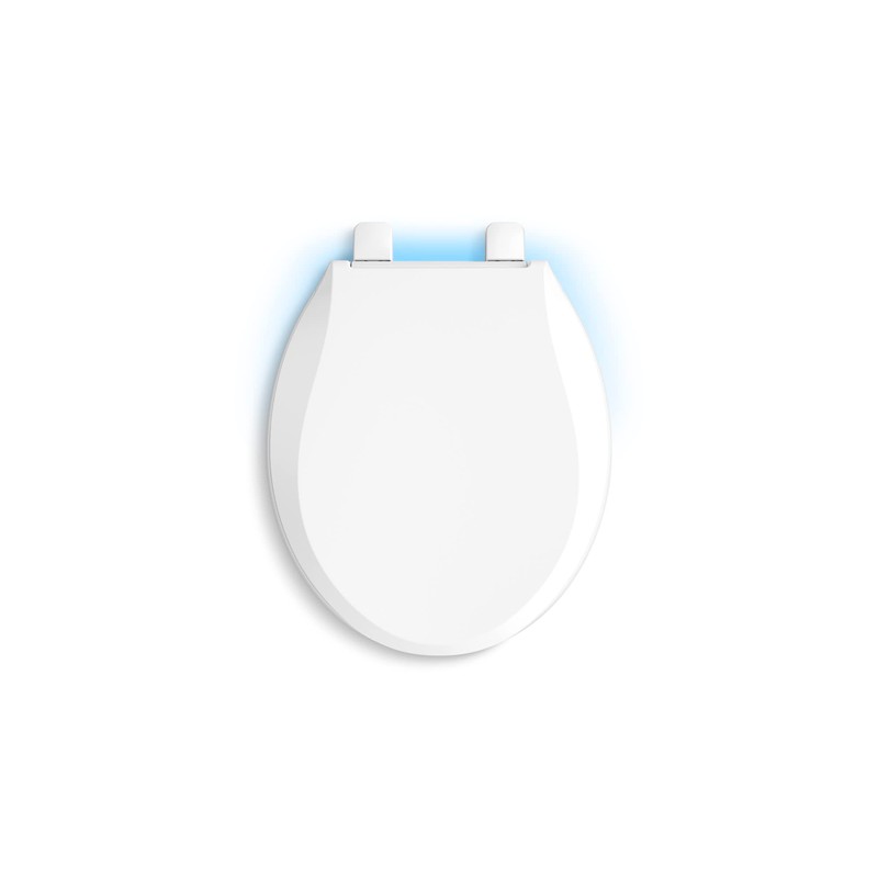 KOHLER 75758-RL-0 Cachet Nightlight ReadyLatch Round-Front Toilet Seat, Toilet Seat
