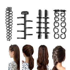 CONGGUAN Hair Braiding Tool Multipurpose Hair Styling Set Hair Styling Hair Design Styling Tools Ergonomic Portable Hair Styling Tool Girls Hair Braiding Kit Portable for Daily Life And Parties