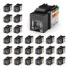 VCELINK RJ45 Cat6 Keystone Jacks, Dust-Proof Keystone Jacks, Slim Profile