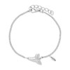 NOUMANDA Gold Tone Shark Tooth Charm Bracelet (Silver)