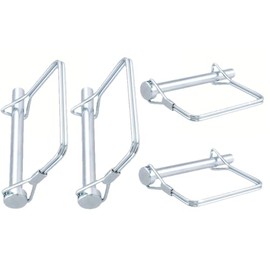 (Pack of 4) 1/4" x 2-3/4" Trailer Coupler Pin, Galvanized Heavy Duty Hitch Pins Safety Wire Lock Pin Clip Towing Hitch Accessories for Trailers RV Boats Farm Lawn Equipment