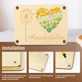 TAKULA Money Gift Packaging Wish Fulfiller Money Gift Packaging for Money Gifts Wish Fulfiller Dandelion