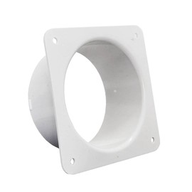 JSIXASO Wall Flange for Ventilation System Mounting Round Pipe PVC Connector Wall Flange Connector for Ventilation Pipe (White 100 mm)